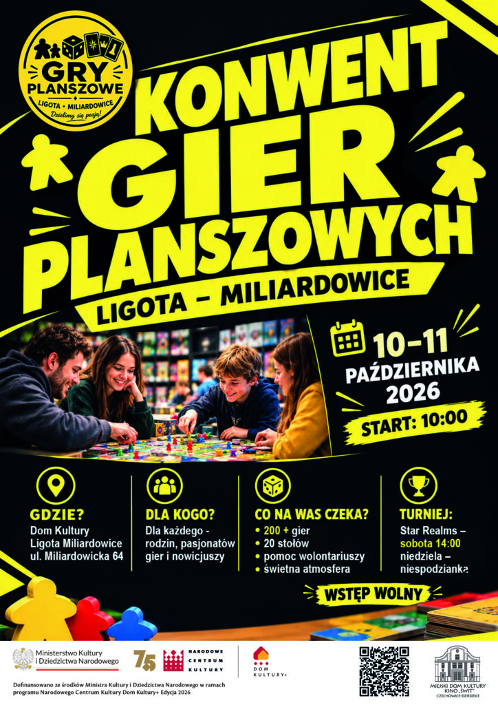 plakat do wydarzenia konwent gier planszowych