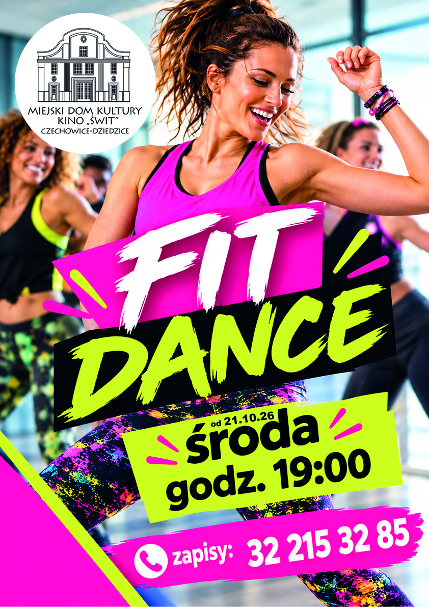 plakat fit dance - ćwiczące kobiety